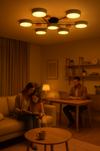 Északi stílusú, energiatakarékos LED mennyezeti lámpa ágakkal modern otthoni dekorációhoz