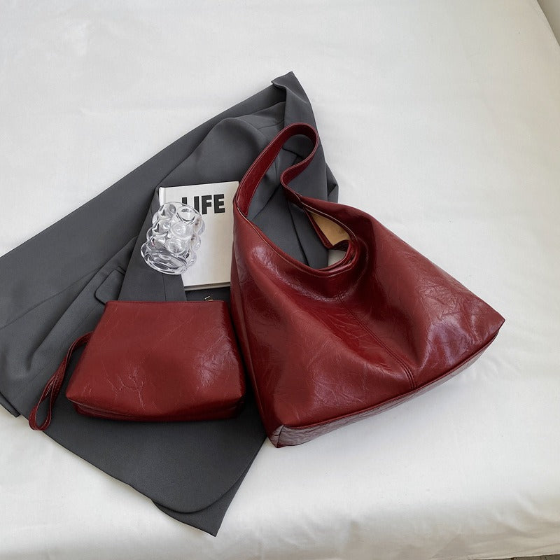 Duo de sacs vintage ArdentLux en cuir vegan vieilli