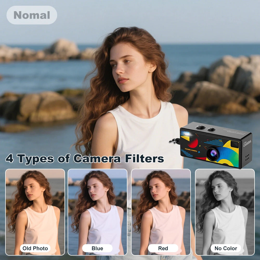 1080P Retro Keychain Mini Camera with CCD Sensor Flash and MicroSD Sup ...