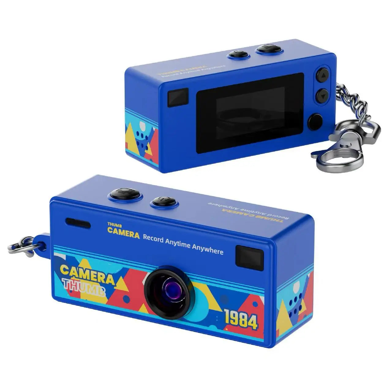 Retro brelok z kamerą 1080P z sensorem CCD, wbudowaną lampą błyskową i obsługą karty MicroSD 128GB
