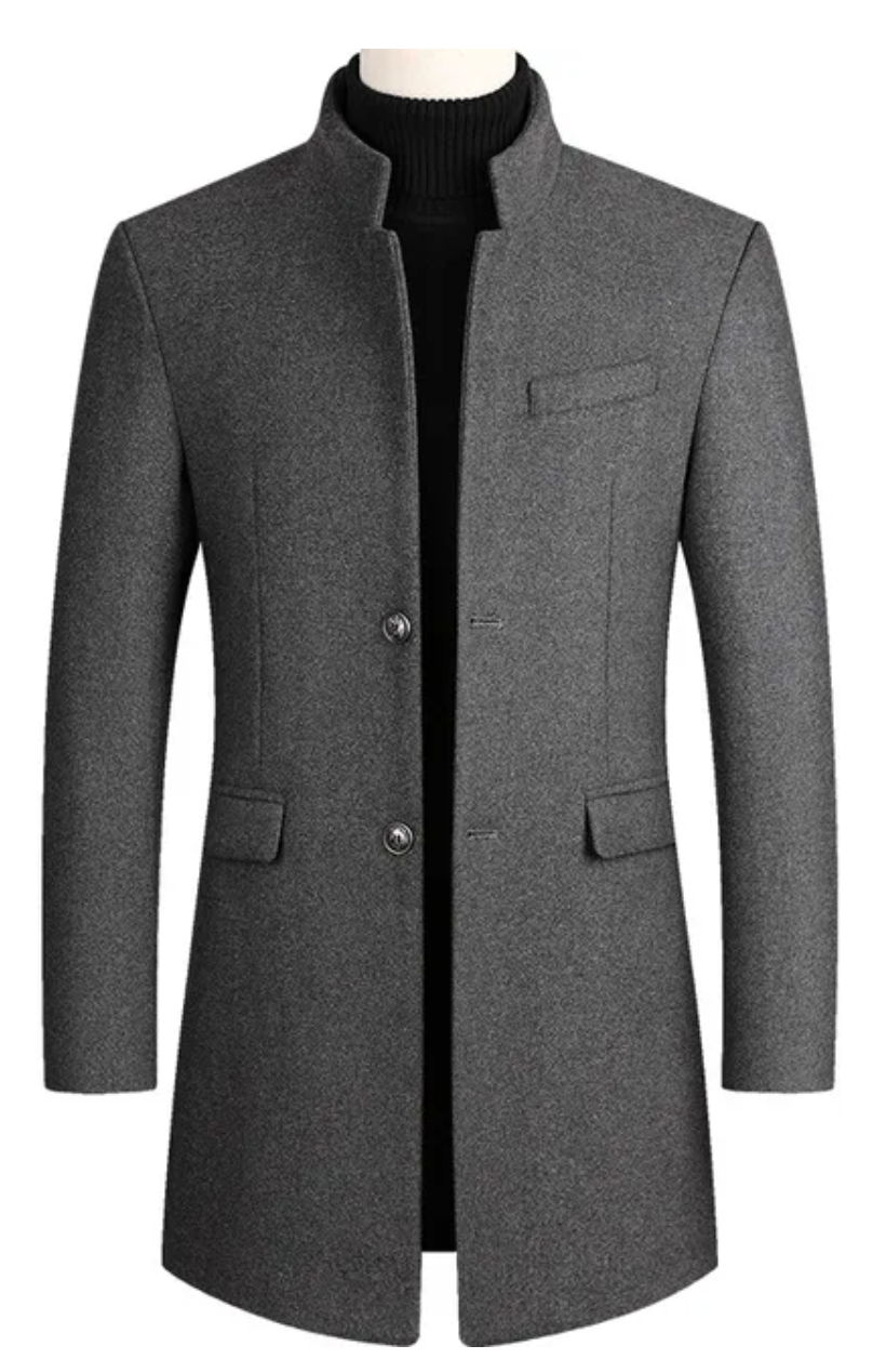 Abrigo largo de invierno Nordeluxe con forro cálido de lujo para hombre