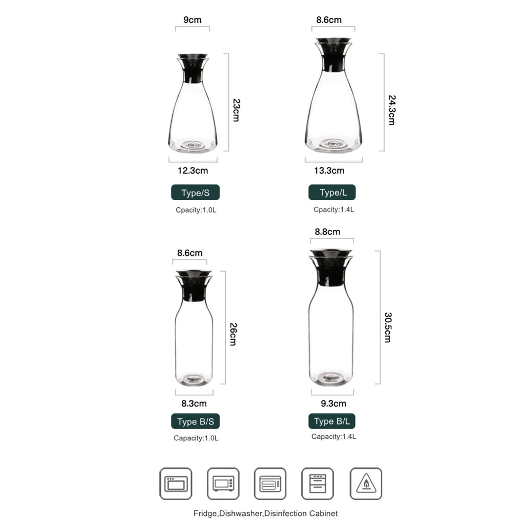 Bouteille d'eau en verre borosilicaté Kirrea | Petprovac