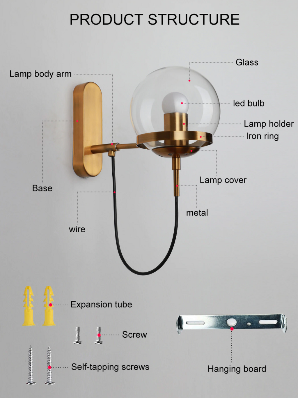 Lampu Dinding Alora Dengan Penyangga | Petprovac