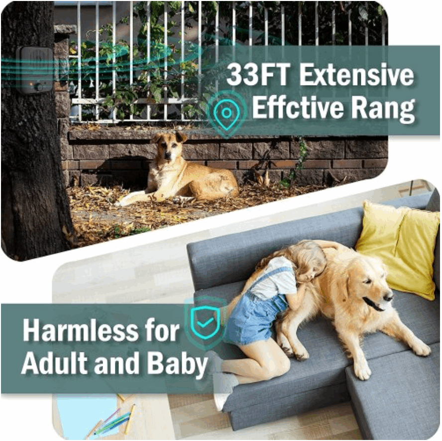 PiperWave Latihan Gonggongan Ultrasonik untuk Anjing Lembut dan Selamat