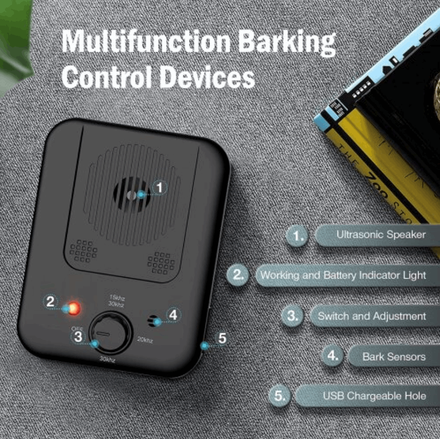 PiperWave Latihan Gonggongan Ultrasonik untuk Anjing Lembut dan Selamat