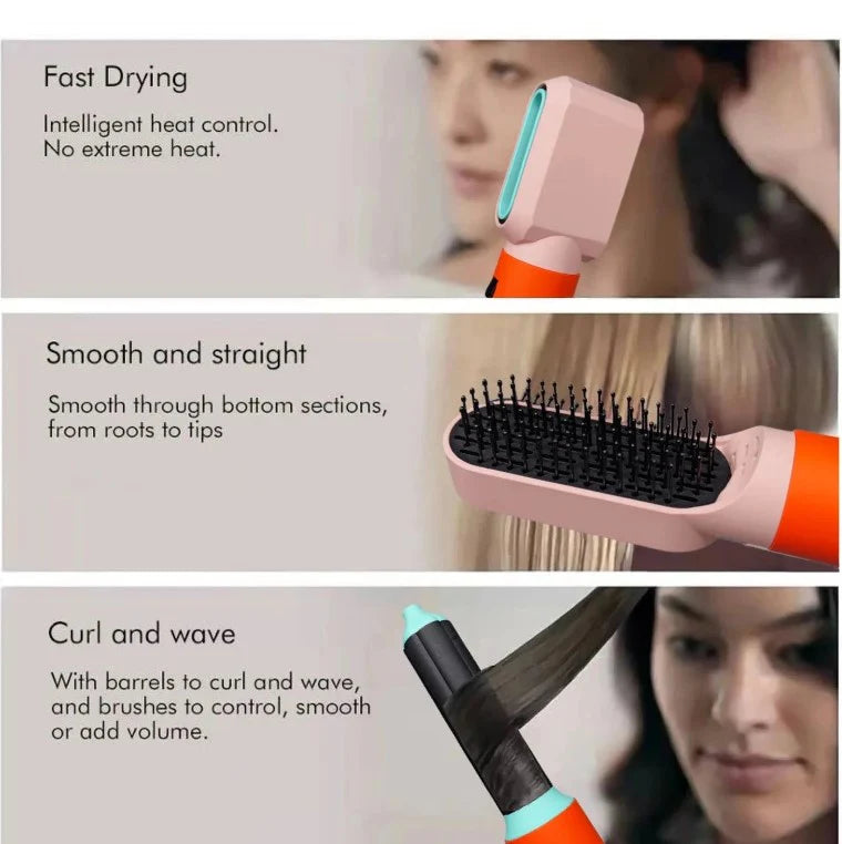 NovaFlex 5-i-1 multifunksjonell hårføner for krølling, retting og glans