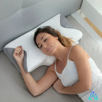 Pernă ortopedică cervicală LumaRest 2-în-1 din spumă cu memorie