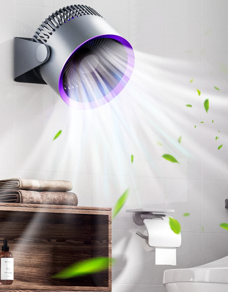 ZephyrFlow 静音墙壁及桌面风扇，适用于家庭和办公室