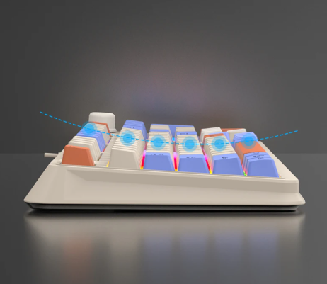 NexisKey 94-tasters RGB-tastatur med volumratt for PC/bærbar PC