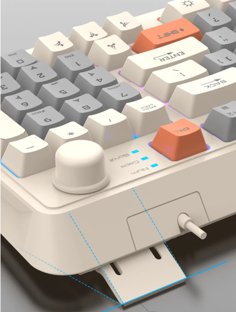 NexisKey 94-tasters RGB-tastatur med volumratt for PC/bærbar PC