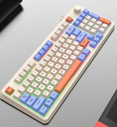NexisKey 94-tasters RGB-tastatur med volumratt for PC/bærbar PC
