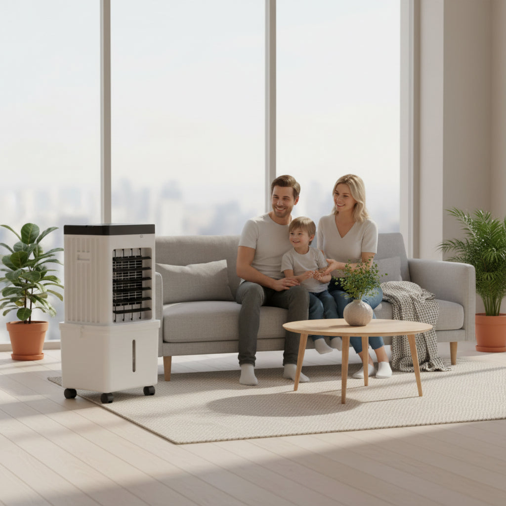 Răcitor de aer 3-în-1 – ventilator, răcire și umidificare într-un singur aparat
