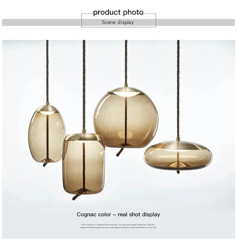 Aurum Glas Design Loftlampe Moderne Ophæng