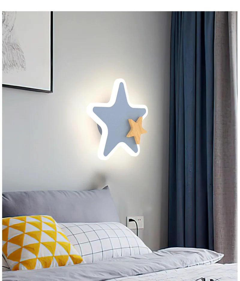 Luz de pared LED cohete para niños