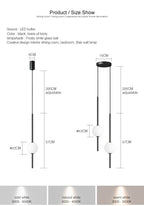 オリオングロウ ガラスオーブ ペンダントライト モダンなダイニングルームとベッドルーム用