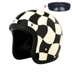 Vintage Open-Face Motorcycle Helmet with DOT & ECE Certification