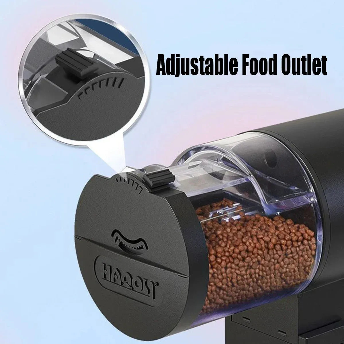 Pemakan Automatik Untuk Kura-Kura dan Ikan Dengan Pemasa Boleh Atur, Penutup Kalis Air IP66, Kapasiti 100ml