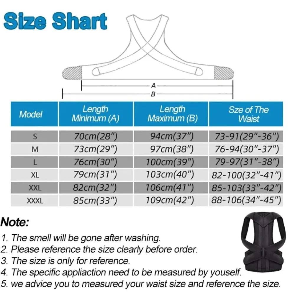 Breathable Adjustable Back Support Brace For Posture Correction For All Ages
