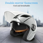 Flip-Up Modular Motorcycle Helmet With Dual Visors DOT And ECE Certified