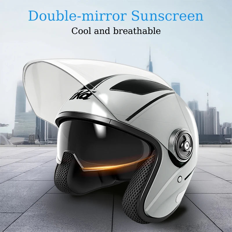 Flip-Up Modular Motorcycle Helmet With Dual Visors DOT And ECE Certified