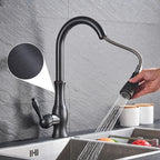LumaGleam Gold Kitchen Faucet With Pull Out Sprayer