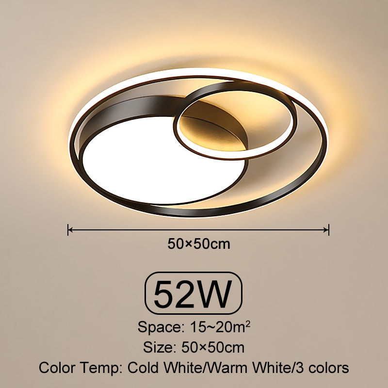 Oriselle | Contemporary Endless Rings LED Ceiling Light | Petprovac