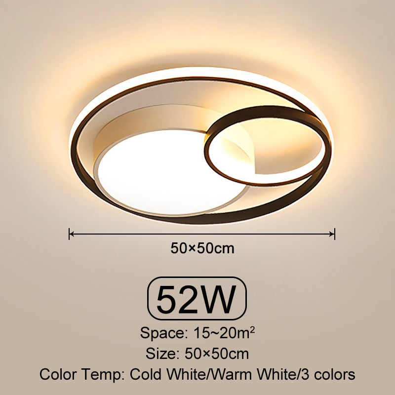 Oriselle | Contemporary Endless Rings LED Ceiling Light | Petprovac