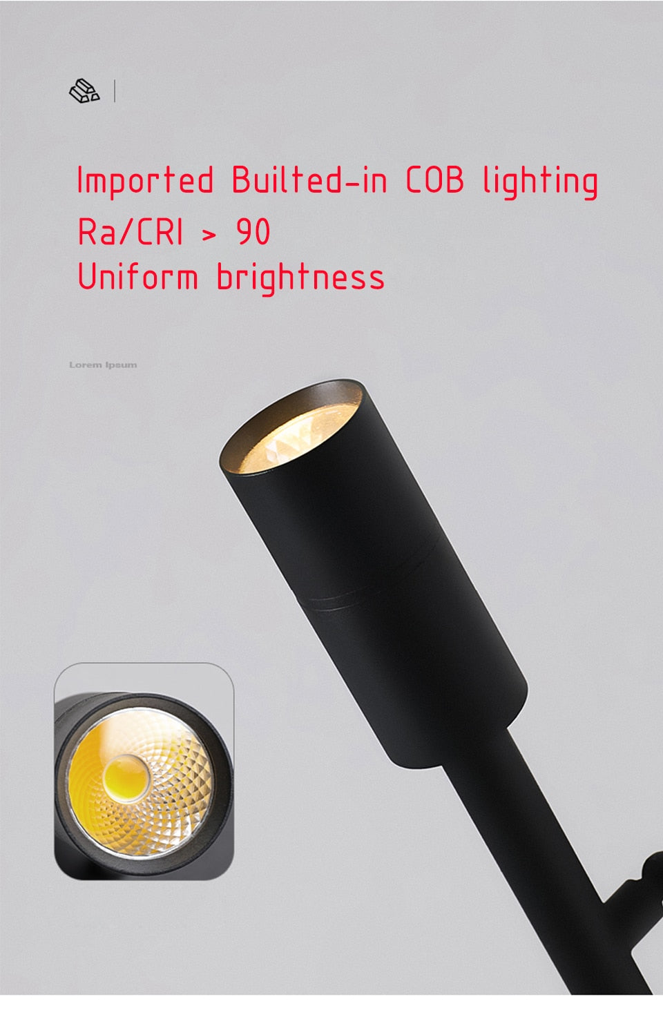 Lámpara de lectura de pared con brazo oscilante AuroraSwing en blanco y negro