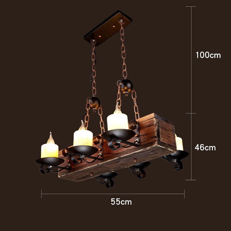 Vintage Industrial Wood LED Ceiling Light | Petprovac