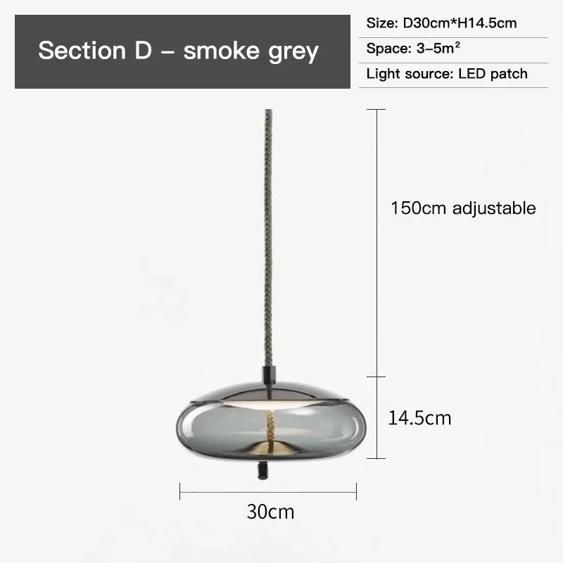 Aurum Glas Design Loftlampe Moderne Ophæng