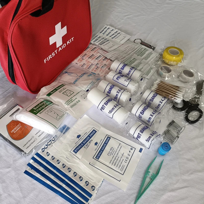 First Aid 184 Piece Kit For Outdoor Adventurers Travel Ready