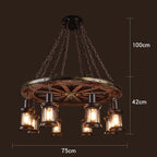 Vintage Industrial Wood LED Ceiling Light | Petprovac