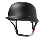 Vintage German-Style Half-Shell Motorcycle Helmet