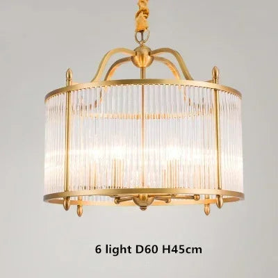 Lampadario in vetro dorato Elowen