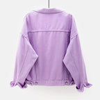 Harborline Everyday Button Front Denim Jacket For Women