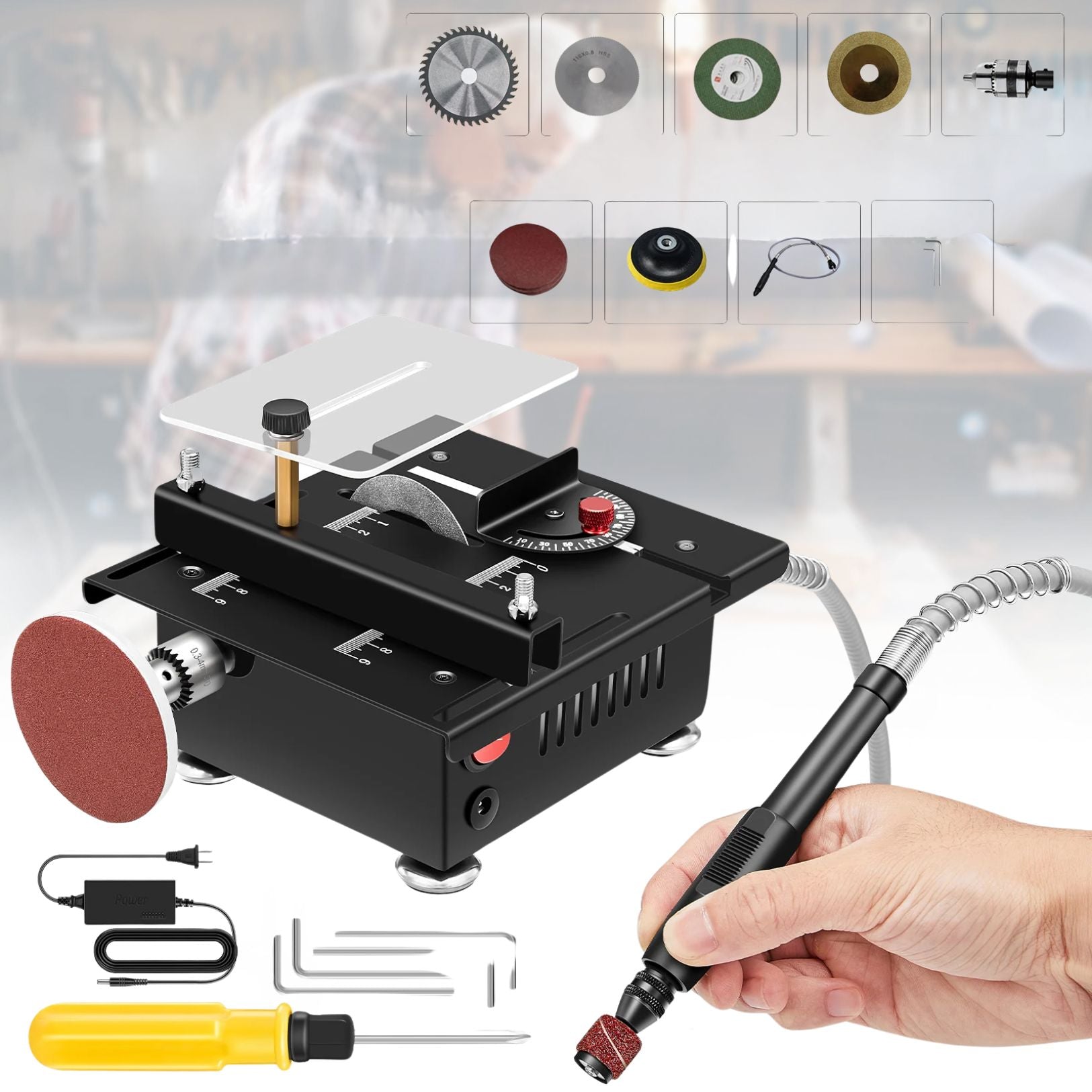 AxenPro ミニ多機能テーブルソー DIY用カット用