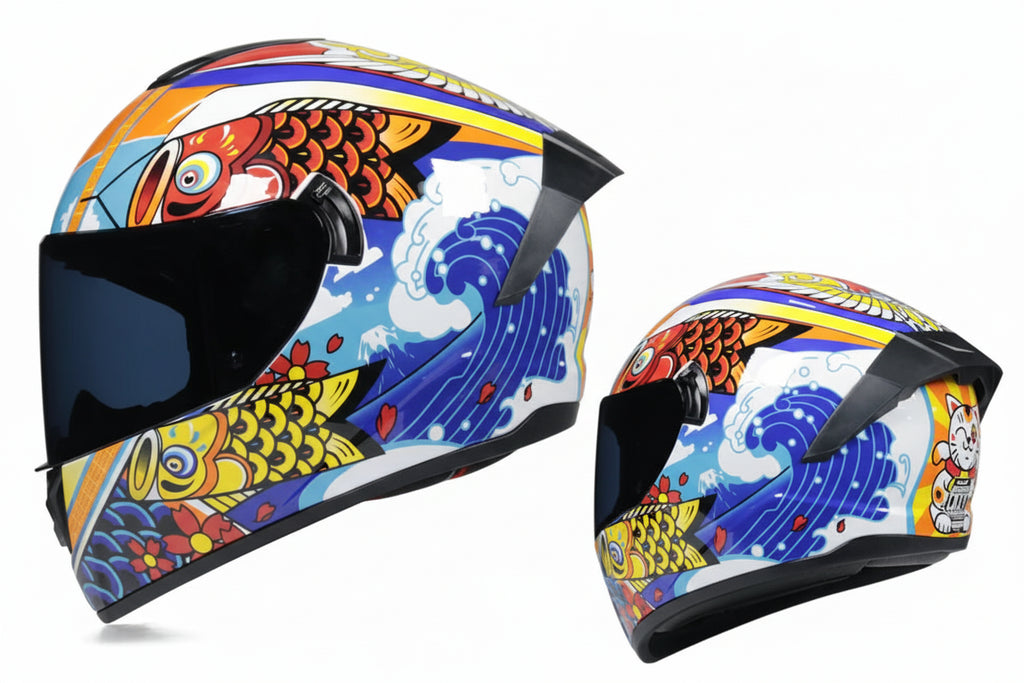 Kask zimowy LVS-701 z pełną osłoną twarzy i podwójnym systemem wizjera