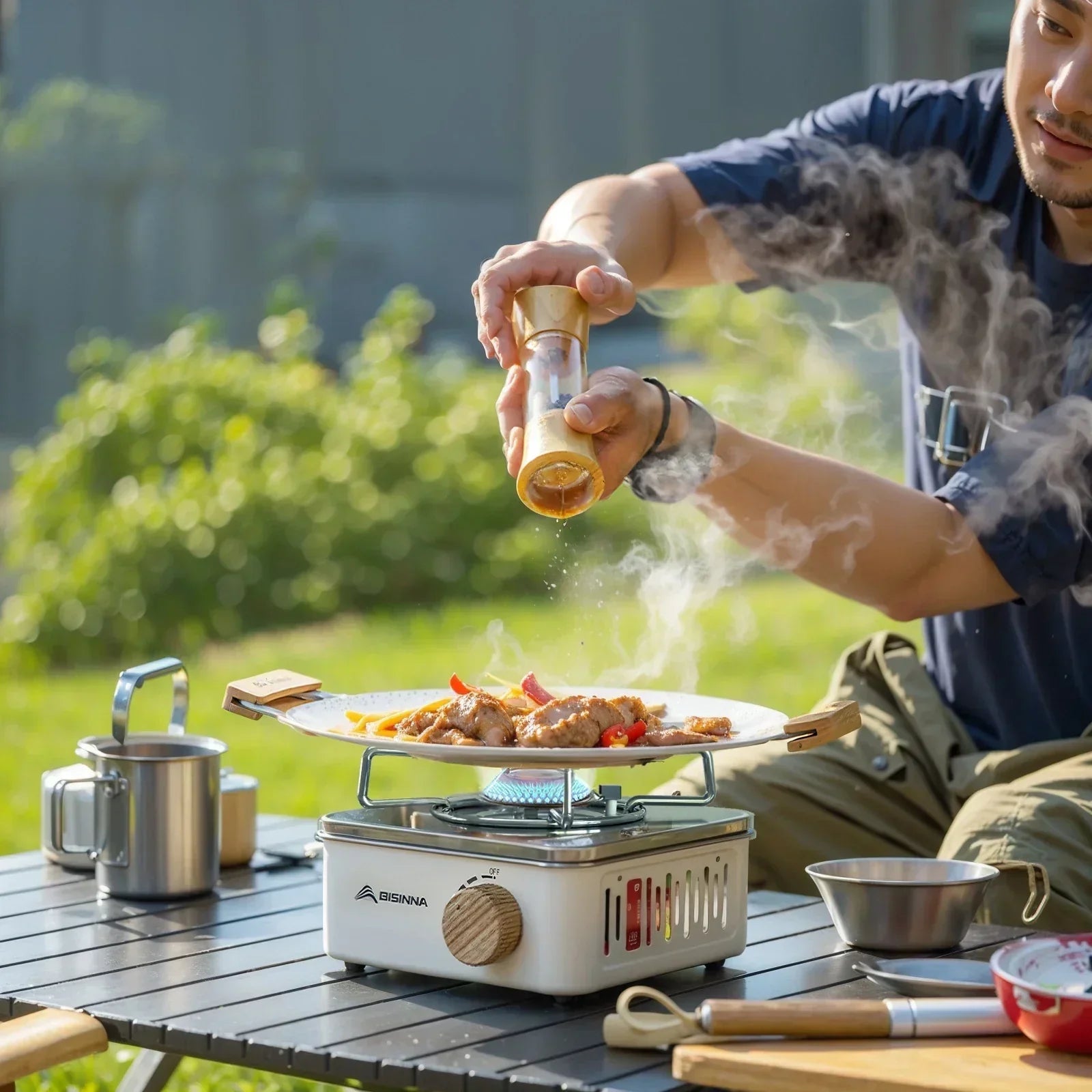 Tragbarer 2800W Gaskocher für Camper und Outdoor-Kochen