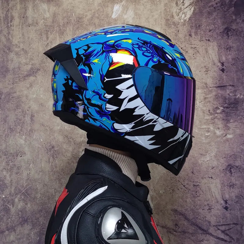 Kask zimowy LVS-701 z pełną osłoną twarzy i podwójnym systemem wizjera