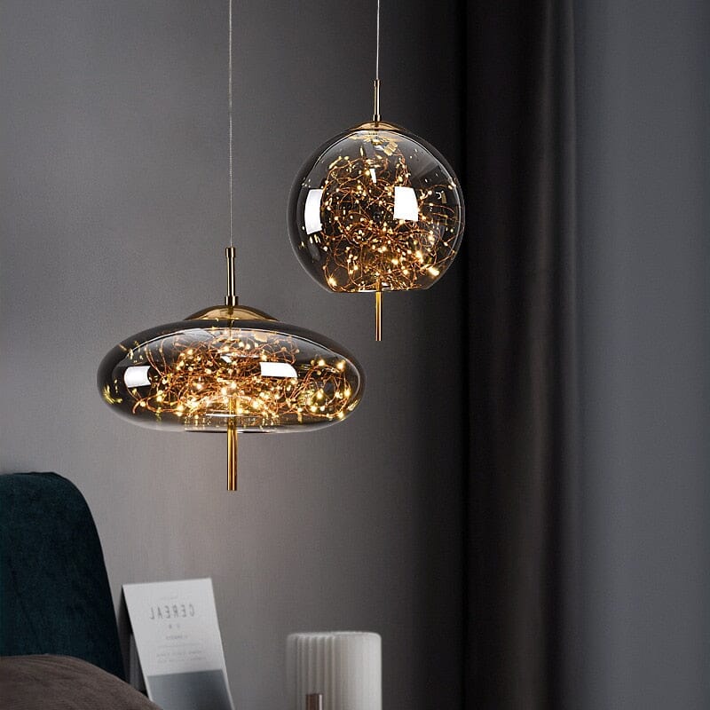 Lampada a sospensione in vetro europeo artigianale Bao Bao per la casa