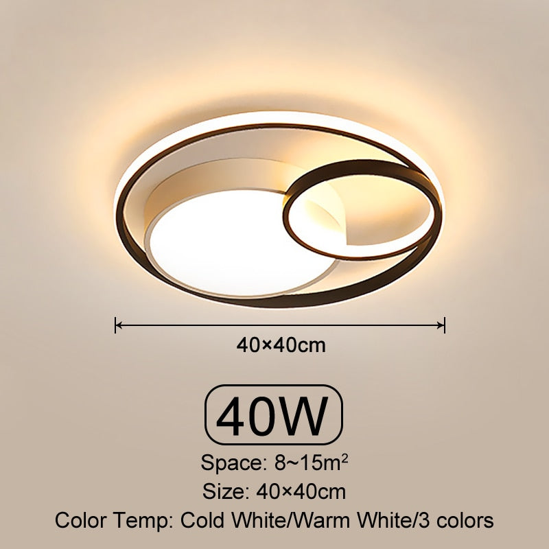 Oriselle | Contemporary Endless Rings LED Ceiling Light | Petprovac
