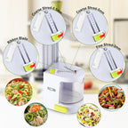 Spiralizzatore per Verdure 4-in-1 con Lama Rotante e Ventosa per Zoodles