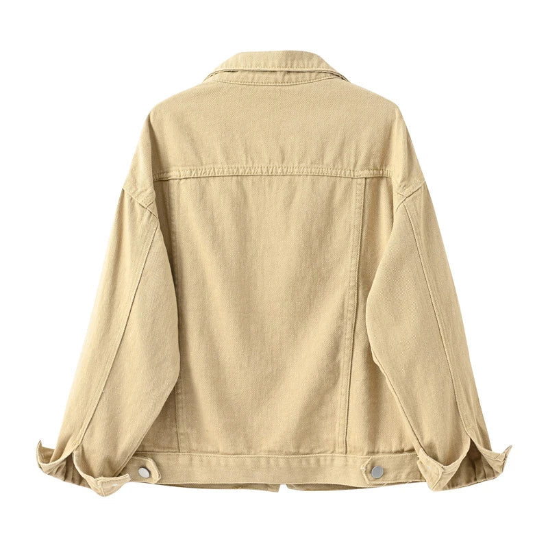 Harborline Everyday Button Front Denim Jacket For Women