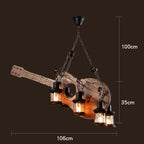 Vintage Industrial Wood LED Ceiling Light | Petprovac