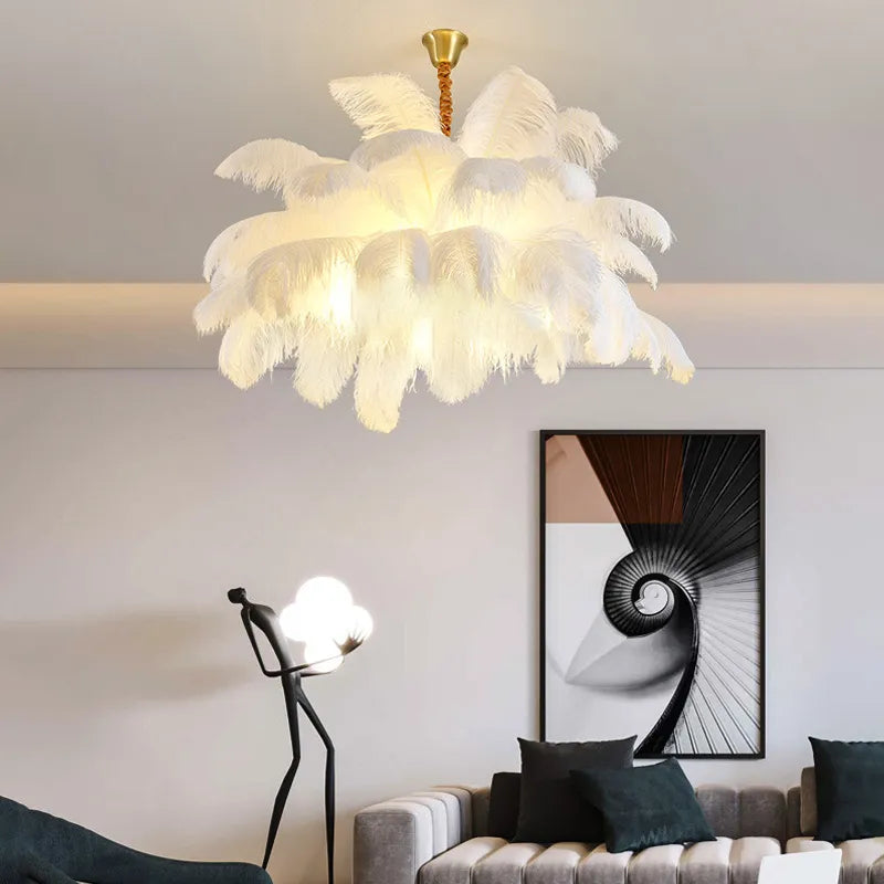 AstraFeather Pendant Chandelier Handcrafted Modern Light