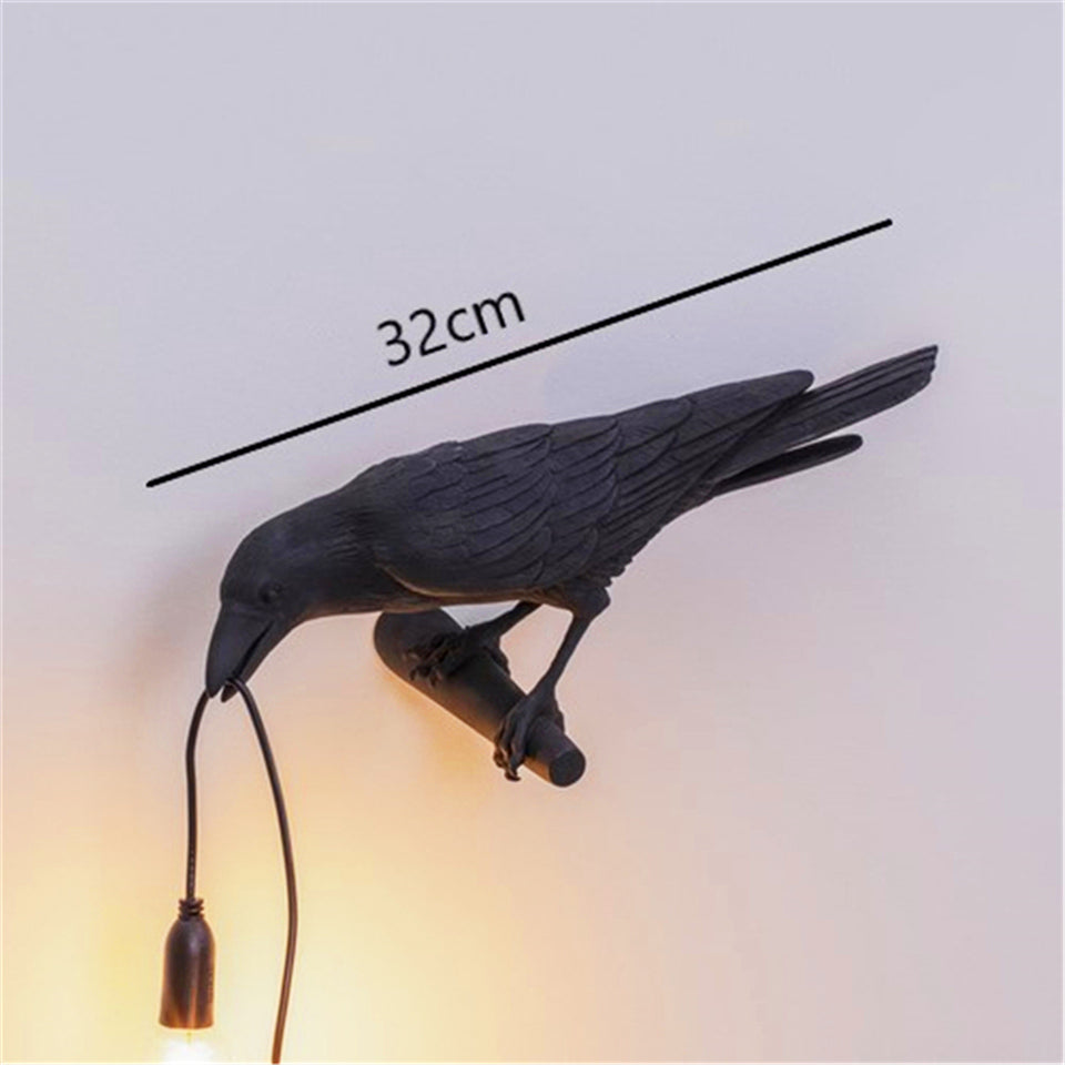 Madár alakú falilámpa LED világítással hálószobákba, elegáns otthoni dekoráció