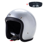 Vintage Open-Face Motorcycle Helmet with DOT & ECE Certification