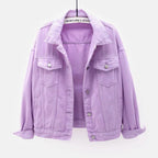 Harborline Everyday Button Front Denim Jacket For Women