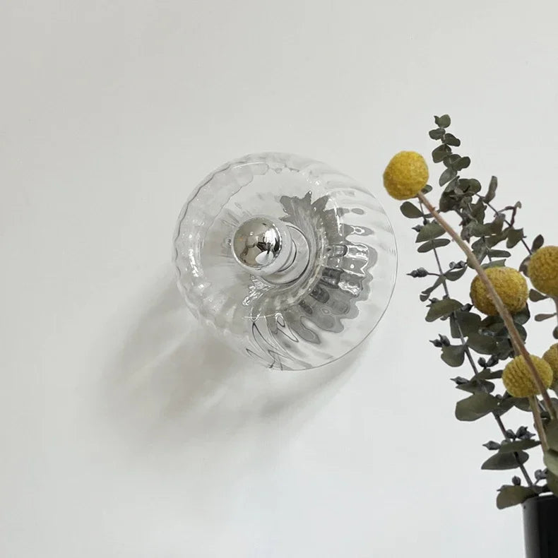 Skjold Nordic Bauhaus Wall Light In Glass Metal Finish