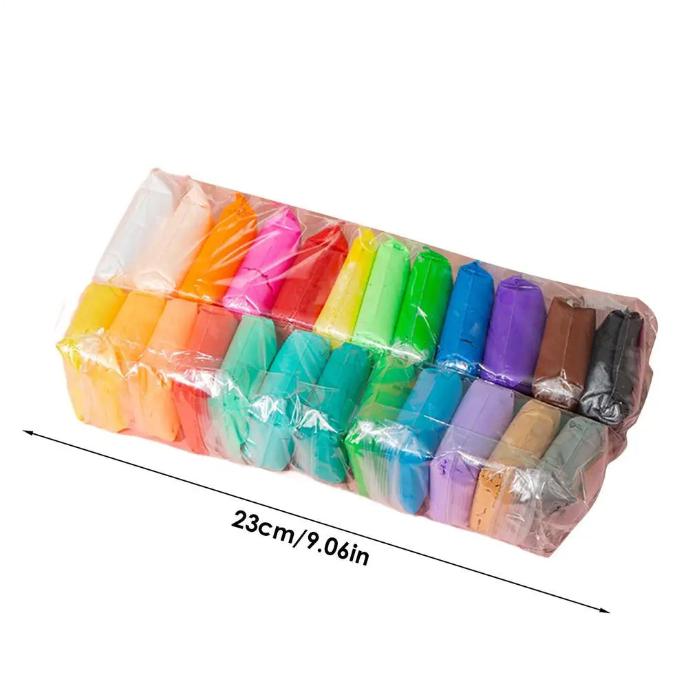 Kids Air Dry Clay Kit With Tools 12, 24, 36 Colors For Creative Play